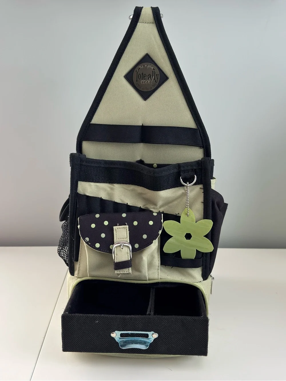 Light green and Black Craft Caddy